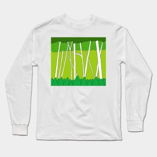 Peaceful Birch Forest Long Sleeve T-Shirt